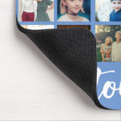 ブルートレンディーフォトコラージュ文字スクリプトファミリー マウスパッド (コーナー)