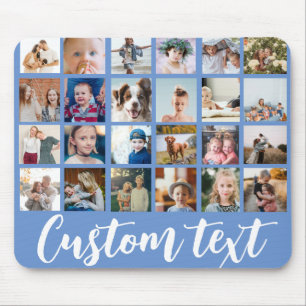ブルートレンディーフォトコラージュ文字スクリプトファミリー マウスパッド