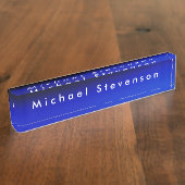 ブルートレンディーモダンプロフェッショナル デスクネームプレート (側面)