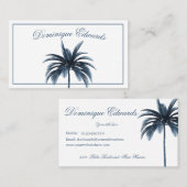 ブルートロピカルパームツリースタイリッシュプロフェッショナル 名刺 (正面/裏面)