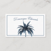 ブルートロピカルパームツリースタイリッシュプロフェッショナル 名刺 (正面)