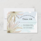 ブルートロピカルビーチボホジャングルリーフ 招待状 (正面)