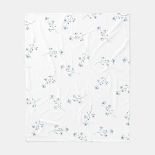 ブルートロピカルフローラ大千年紀 フリースブランケット (正面)