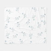 ブルートロピカルフローラ大千年紀 フリースブランケット (正面(横))