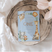 ブルートロピカルワイルドワンジャングルサファリ動物 招待状