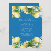 ブルートロピカル地中海のリハーサルディナー 招待状 (正面/裏面)