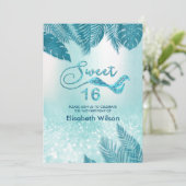 ブルートロピカル離れトレンディーシックなキラキラ 招待状 (スタンド正面)