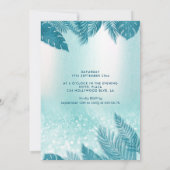 ブルートロピカル離れトレンディーシックなキラキラ 招待状 (裏面)