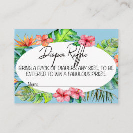 ブルートロピカル レッツ フラミンゴ おむつラッフルチケット エンクロージャーカード