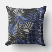 ブルートロピッ離れカルグリッターグラムパーソナライズされた クッション (正面)