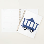 ブルートロリーカーアイコンヴィンテージ鉄道車 プランナー手帳 (ディスプレー)