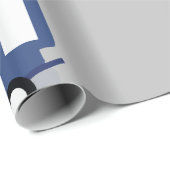 ブルートロリーカーアイコンヴィンテージ鉄道車 ラッピングペーパー (ロールコーナー)