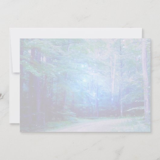 ブルートワイライトホタルグローファンタジーウッズ ノートカード (裏面)