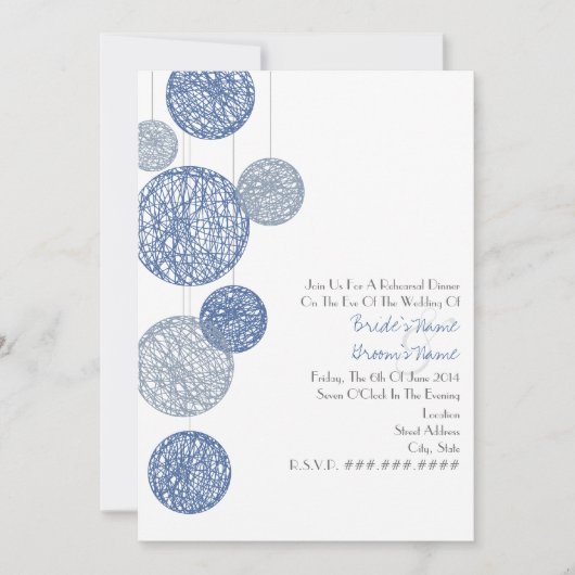 ブルートワイングローブリハーサルディナー招待状 招待状 (正面)