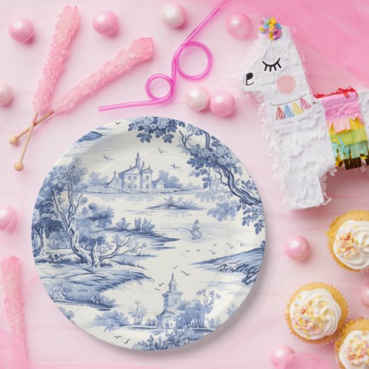 ブルートワエレガントイルフランスのクラシックスタイル ペーパープレート (パーティー)