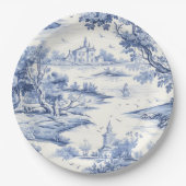 ブルートワエレガントイルフランスのクラシックスタイル ペーパープレート (正面)