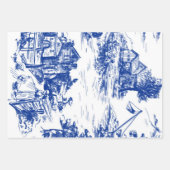 ブルートワフランスのールラウンド ラッピングペーパーシート (正面)