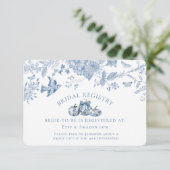 ブルートワールパンプキン ヴィンテージ フラワーブライダルレジストリー エンクロージャーカード (スタンド正面)