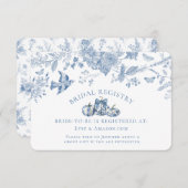 ブルートワールパンプキン ヴィンテージ フラワーブライダルレジストリー エンクロージャーカード (正面/裏面)