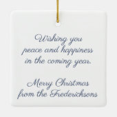 ブルートワールフランスのヴィンテージ牧歌的ブリッジボート セラミックオーナメント (裏面)