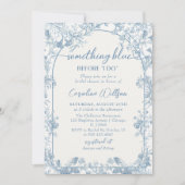 ブルートワールフローラシノワセリーブライダルシャワー 招待状 (正面)