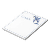 ブルートワールフローラビーチドルフィパーソナライズされたン ノートパッド (回転)