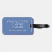 ブルートワールフローラビーチドルフィパーソナライズされたン ラゲッジタグ (裏面横)