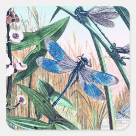 ブルートンフライアットザポンドーヴィンテージイラストレーション スクエアシール