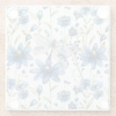 ブルートンボと花のフローラ飲み物用コースター ガラスコースター (裏面)