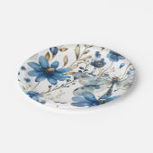 ブルートンボと花フローラ紙プレート ペーパープレート (アングル)