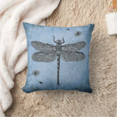 ブルートンボデザイン クッション (ブランケット)