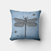 ブルートンボデザイン クッション (正面)