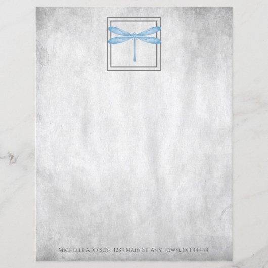 ブルートンボパーソナライズされたイ紙シート (正面)