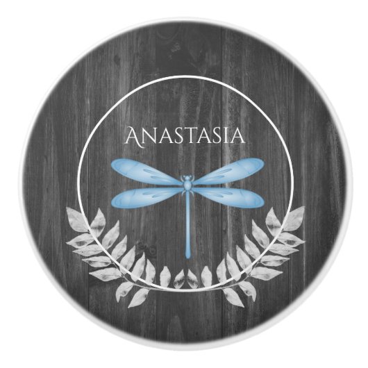 ブルートンボ素朴イパーソナライズされたセラミックつまみ セラミックノブ (正面)