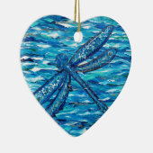 ブルートンボ絵画イのセラミックオーナメント セラミックオーナメント (右)