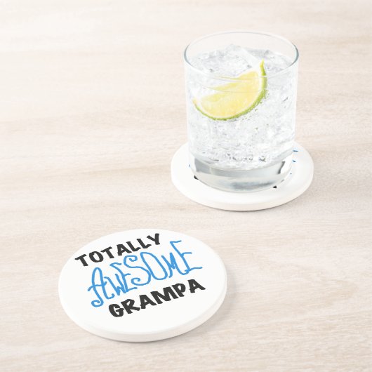 ブルートータル素晴らしグランパTシャツとギフト コースター (側面)