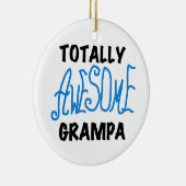 ブルートータル素晴らしグランパTシャツとギフト セラミックオーナメント (右)