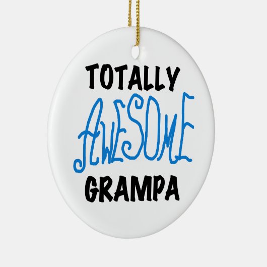 ブルートータル素晴らしグランパTシャツとギフト セラミックオーナメント (右)