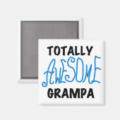 ブルートータル素晴らしグランパTシャツとギフト マグネット (正面/裏面)