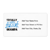 ブルートータル素晴らしグランパTシャツとギフト ラベル (正面)