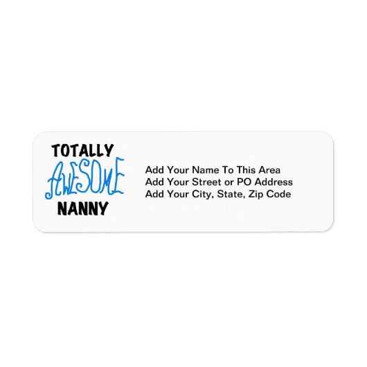 ブルートータル素晴らしナニーTシャツ&ギフト ラベル (正面)