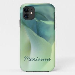 ブルートーンのロマンチックな花 iPhone 11 ケース