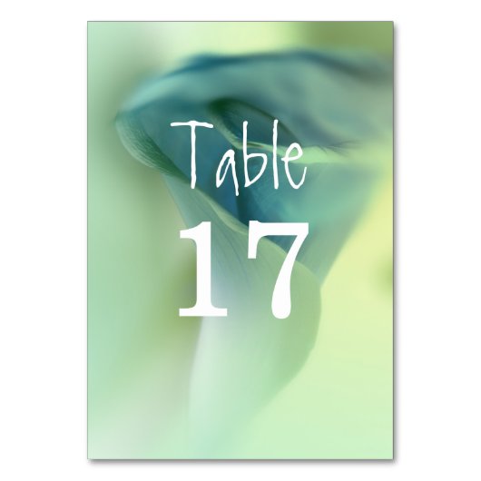 ブルートーンのロマンチック結婚な花 テーブルナンバー (正面)