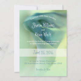 ブルートーンのロマンチック結婚な花 招待状