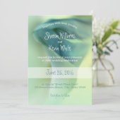 ブルートーンのロマンチック結婚な花 招待状 (スタンド正面)