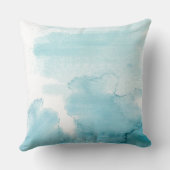 ブルートーンウォーターのカラー抽象芸術 クッション (裏面)