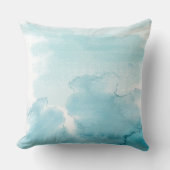 ブルートーンウォーターのカラー抽象芸術 クッション (正面)