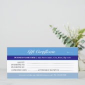 ブルートーンギフト証明書 (スタンド正面)