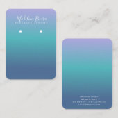 ブルートーングラデーション手作りイヤリング表示カード コーリングカード (正面/裏面)