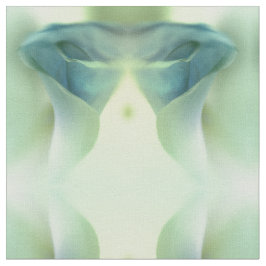 ブルートーンパターンのロマンチックな花 ファブリック